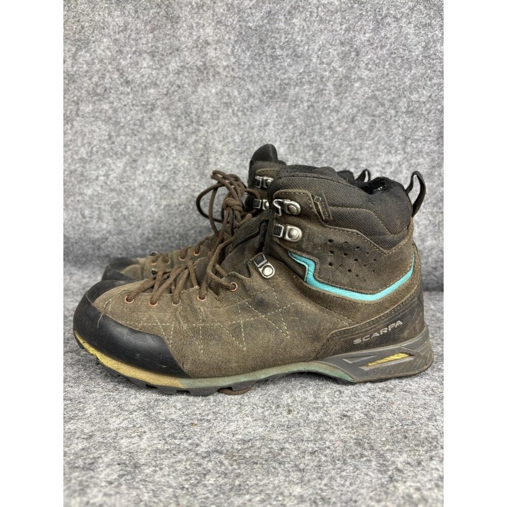 Scarpa Zodiac Plus GTX Hiking Boots‎ Mens Size 8 Brown Gore Tex Vibram